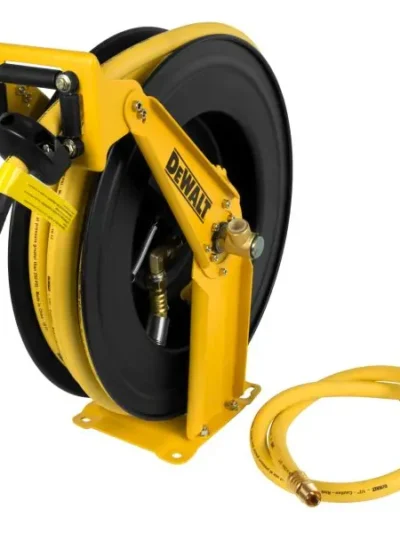 1/2-Inch x 50-Foot Auto-Retracting Air Hose Reel – Dual-Arm Industrial Design