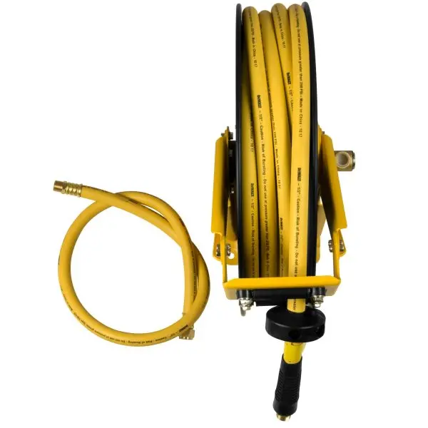 1/2-Inch x 50-Foot Auto-Retracting Air Hose Reel – Dual-Arm Industrial Design - Image 2