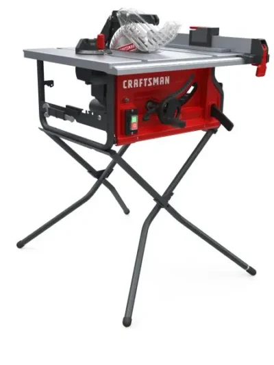 10-Inch Carbide-Tipped Blade – Compatible with 15-Inch Portable Table Saws with Folding Stand