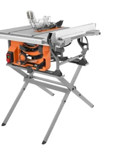 10-Inch Portable Table Saw with Folding Stand – Compact Jobsite Saw with Integrated Support