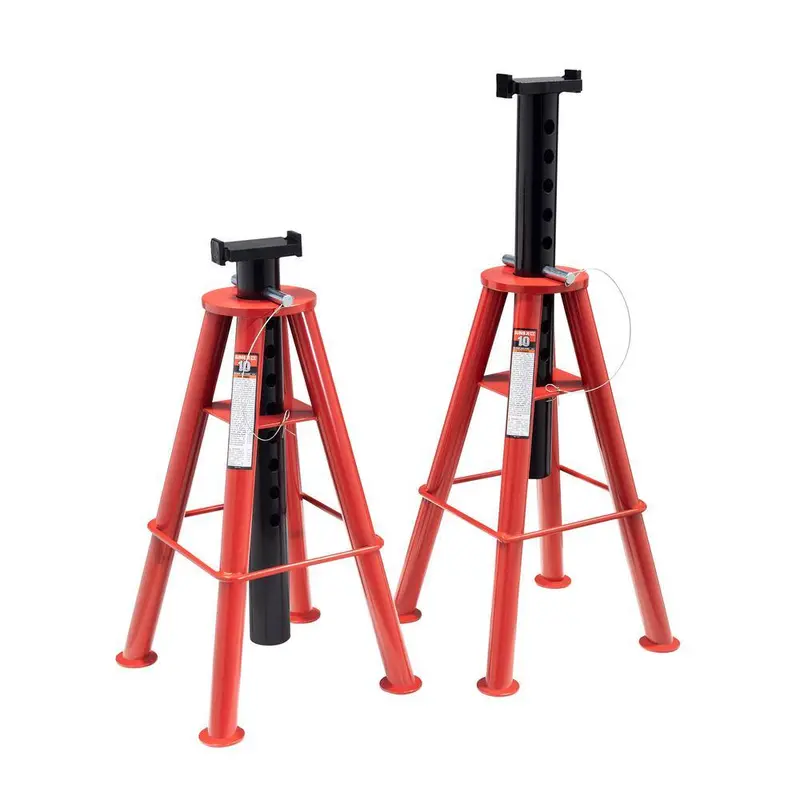 10-Ton High-Lift Pin-Type Jack Stands – Pair of Heavy-Duty Automotive Support Stands - Image 2