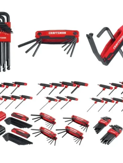 100-Piece SAE and Metric Hex Key Set – Standard Allen Wrench Collection