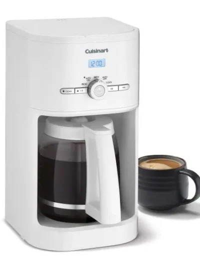 12-Cup Programmable Coffeemaker – Classic White Drip Coffee Brewer with Auto-Shutoff