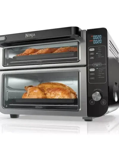12-in-1 Smart Double Oven – FlexDoor Design with FlavorSeal Finish, Rapid Top Oven & Air Fry Bottom