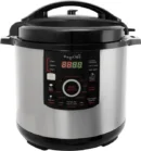 12-Quart Digital Pressure Cooker – 15-Preset Smart Cooker with Glass Lid (Silver)