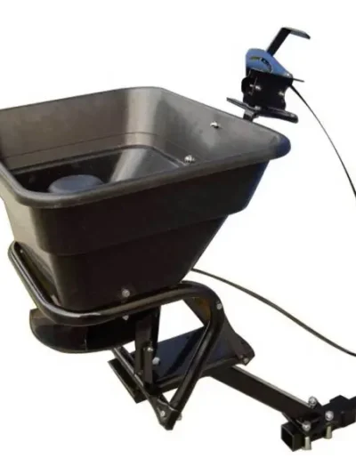 12V ATV-Mounted 80-Lb Grass & Seed Spreader – Hitch-Mount Fertilizer Dispenser for Utility Vehicles