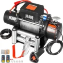 12V Electric Winch with Steel Cable – Off-Road Towing & Recovery for ATV, UTV, Truck, and Trailer