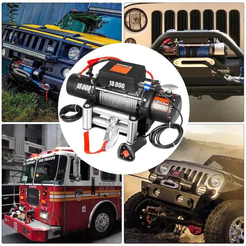 12V Electric Winch with Steel Cable – Off-Road Towing & Recovery for ATV, UTV, Truck, and Trailer - Image 2