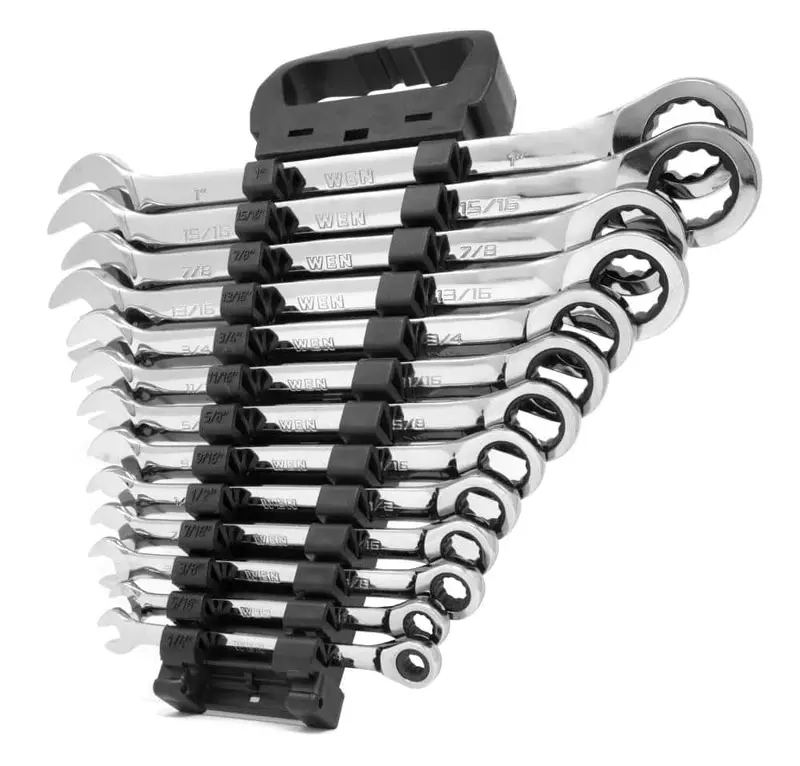 13-Piece 12-Point Standard (SAE) Combination Wrench Set – Durable Tool Kit with Hard Carrying Case - Image 2
