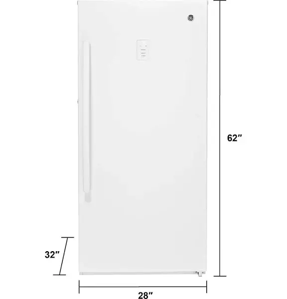 14.1-Cubic-Foot White Upright Freezer – Frost-Free Compact Storage Solution - Image 2