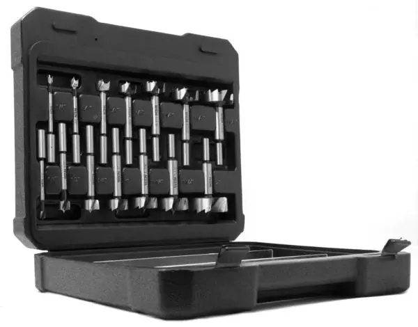 14-Piece Forstner Drill Bit Set – Precision Woodboring Bits for Clean, Flat-Bottom Holes
