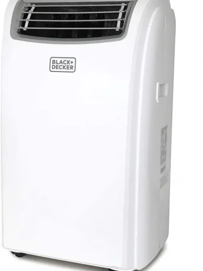 14,000 BTU Portable Air Conditioner with Heat Function – White Unit with Remote Control