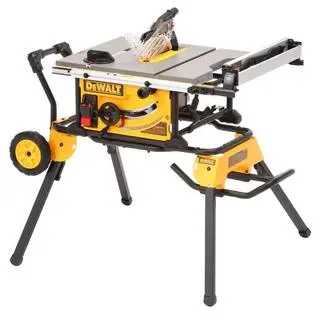 15-Amp 10-Inch Job-Site Table Saw with Mobile Rolling Stand