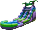 16-Foot Purple Tropical Inflatable Water Slide with Integrated Pool – Commercial-Grade, Lightweight, Wet/Dry Use for All Ages