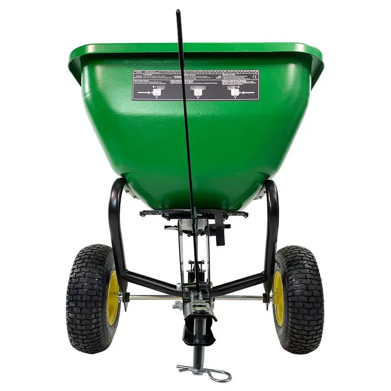 175-Lb Tow-Behind Broadcast Spreader – Rustproof Poly Hopper with Universal Hitch Compatibility - Image 2
