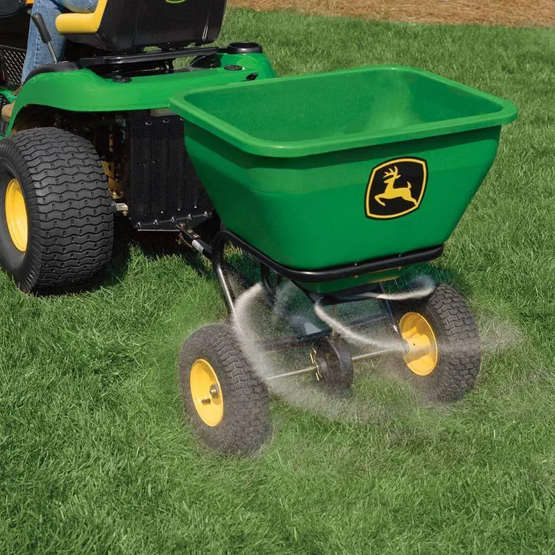 175-Lb Tow-Behind Broadcast Spreader – Rustproof Poly Hopper with Universal Hitch Compatibility - Image 3