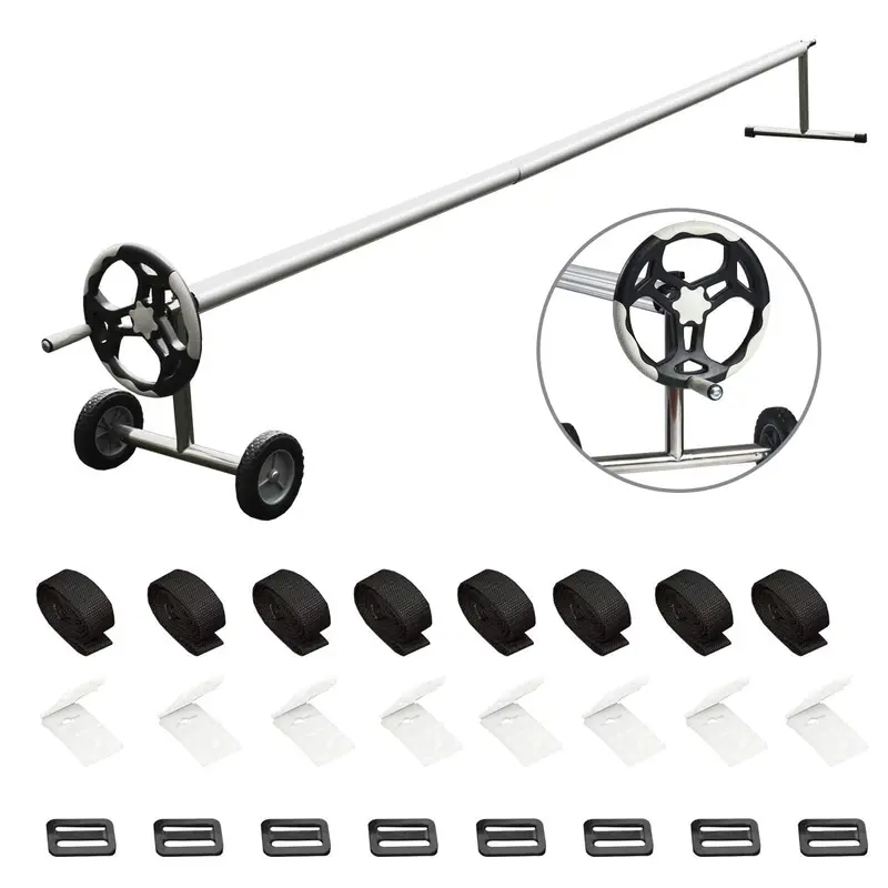 18-Foot Aluminum Pool Solar Cover Reel – Durable, UV-Resistant Cover Management System - Image 2