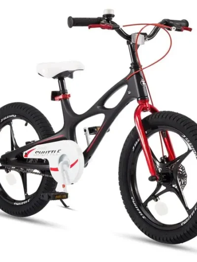 18-Inch Kids’ Magnesium Alloy Bicycle – Dual Disc Brakes, Lightweight Frame, Black Finish