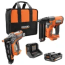 18V Brushless Cordless Combo Nailer Kit – Includes Brad & Finish Nailers, Battery, and Charger