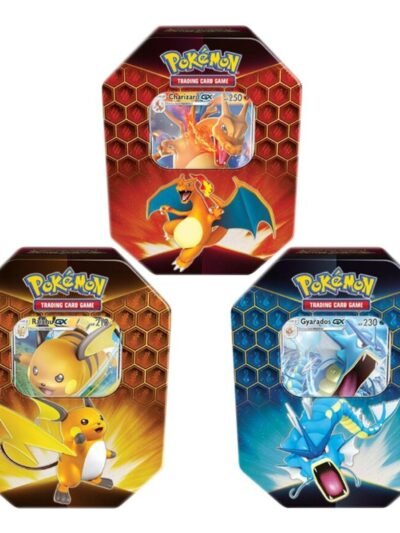 Pokemon TCG Hidden Fates Tin Charizard Gyrados Raichu Set of 3