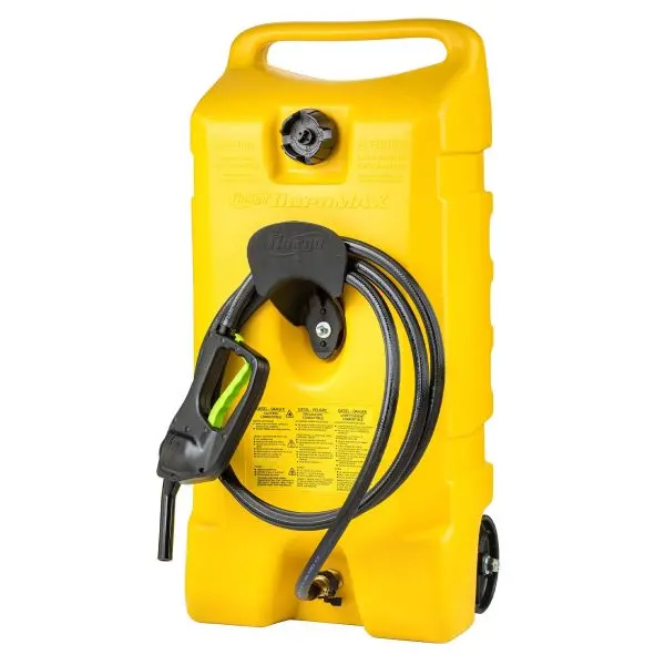2-Pack 14-Gallon Diesel Fuel Tank Container with Pump – Portable Yellow Fuel Storage System - Image 2