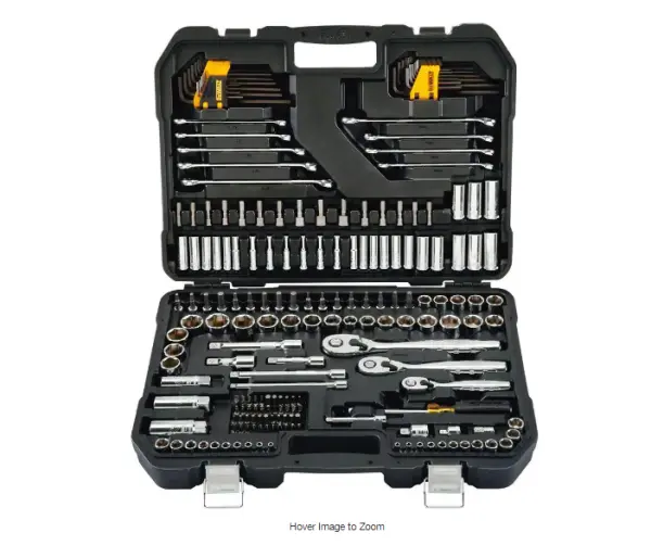 200-Piece Polished Chrome Mechanics Tool Set — Includes 1/4″, 3/8″, and 1/2″ Drive Sizes