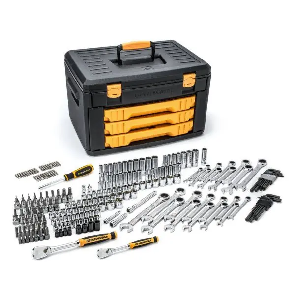 232-Piece Professional Mechanics Tool Set – SAE & Metric, Standard & Deep Sockets