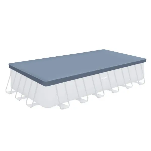 24-Foot Gray Rectangular Pool Cover – Heavy-Duty Fit for Oasis and Activity Pools