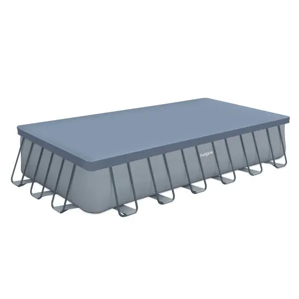 24-Foot Gray Rectangular Pool Cover – Heavy-Duty Fit for Oasis and Activity Pools - Image 4