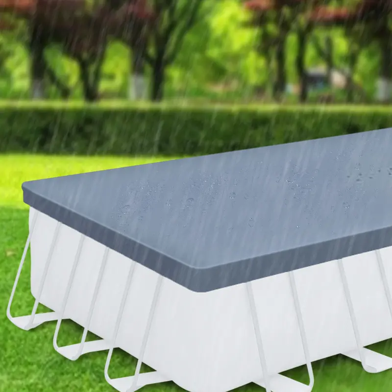 24-Foot Gray Rectangular Pool Cover – Heavy-Duty Fit for Oasis and Activity Pools - Image 5