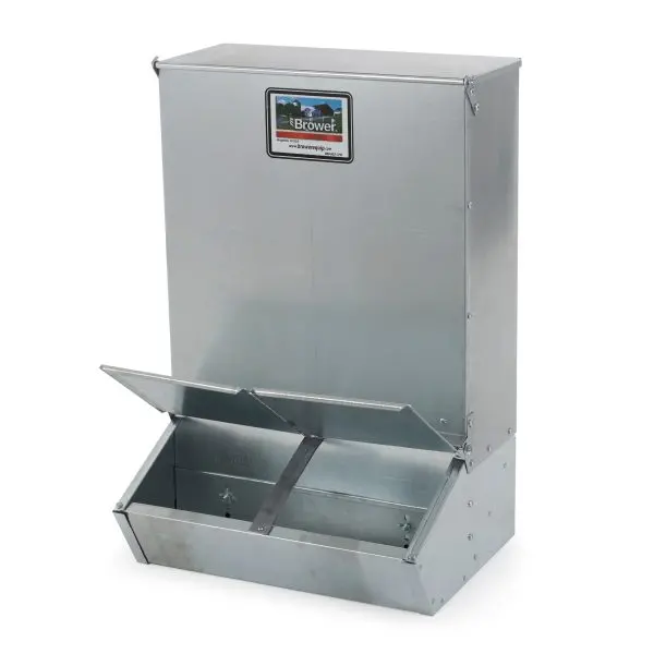 3.7-Bushel Dual-Door Hog Feeder – Livestock Supplement Dispenser for Up to 8 Hogs