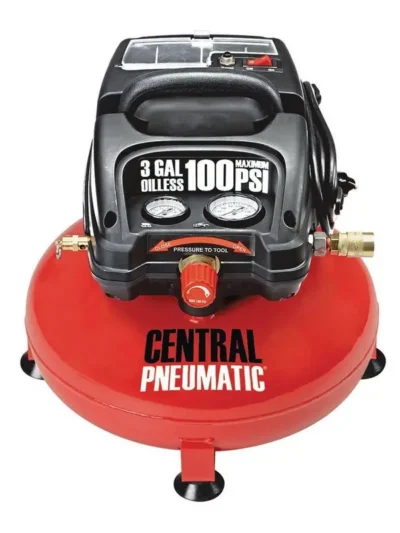 3-Gallon Oil-Free Pancake Air Compressor – 100 PSI, 1/3 HP Portable Unit