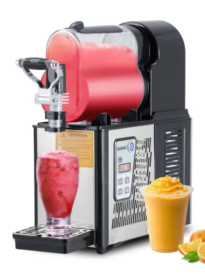 3-Liter Stainless Steel Slushie Machine — Self-Cleaning Frozen Drink Maker for Homes, Cafés, and Restaurants