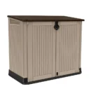 30-Cubic-Foot All-Weather Resin Storage Shed – Beige Weather-Resistant Design