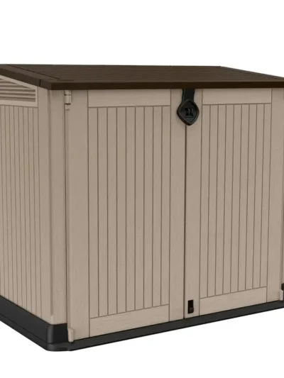 30-Cubic-Foot All-Weather Resin Storage Shed – Beige Weather-Resistant Design