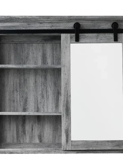 31-Inch x 29-Inch Barn-Style Medicine Cabinet – Wall-Mounted Storage with Rustic Design