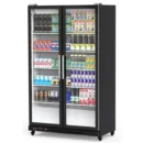 39-Cubic-Foot Upright Glass-Door Beverage Cooler — LED-Lit Commercial Refrigerator for Offices, Gyms, or Retail Spaces