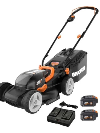 40V Cordless 14-Inch Lawn Mower with Intellicut™ – Includes Two 20V 4.0Ah Batteries & Charger