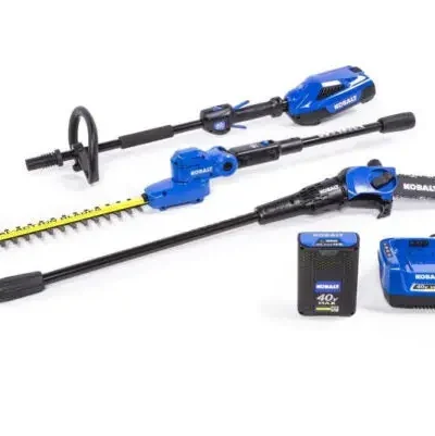 40V Cordless Combo Kit – Pole Hedge Trimmer + Pruning Saw with 2.5Ah Battery & Charger