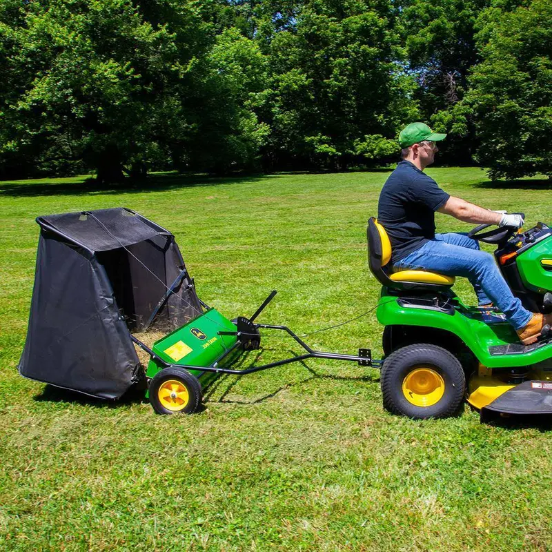 42-Inch Tow-Behind Lawn Sweeper – 24-Cubic-Foot Capacity with Height-Adjustable Brushes - Image 4