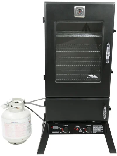 44-Inch Propane Smoker — Heavy-Duty Outdoor Cooking Unit