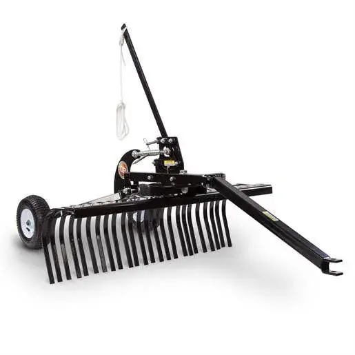 48-Inch Tow-Behind Landscape Rake for Grading, Leveling, and Debris Removal