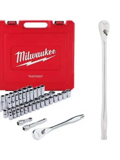 48-Piece 1/2-Inch Drive Socket & Ratchet Set with 18-Inch Extended Handle