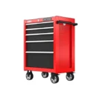 5-Drawer Red Rolling Tool Cabinet — 26-Inch Wide Durable Mobile Storage for Mechanics