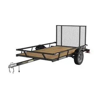 5 ft x 8 ft Utility Trailer – Wooden Deck, Sliding Rail System for Versatile Hauling