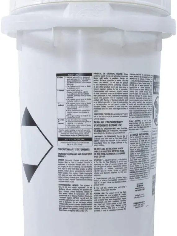 50-Lb Bucket of 3-Inch Chlorine Tablets for Pool Sanitization - Image 3