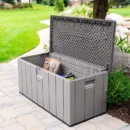 568-Liter Modern Deck Storage Box – Weather-Resistant Outdoor Organization Unit (Model 60384U)