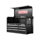 6-Drawer Black Steel Tool Chest — 40.5-Inch Wide Organized Workshop Storage Unit