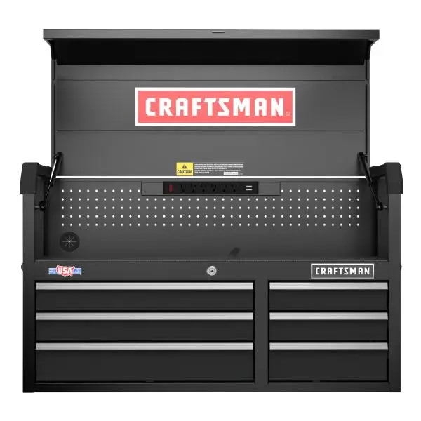 6-Drawer Black Steel Tool Chest — 40.5-Inch Wide Organized Workshop Storage Unit - Image 2