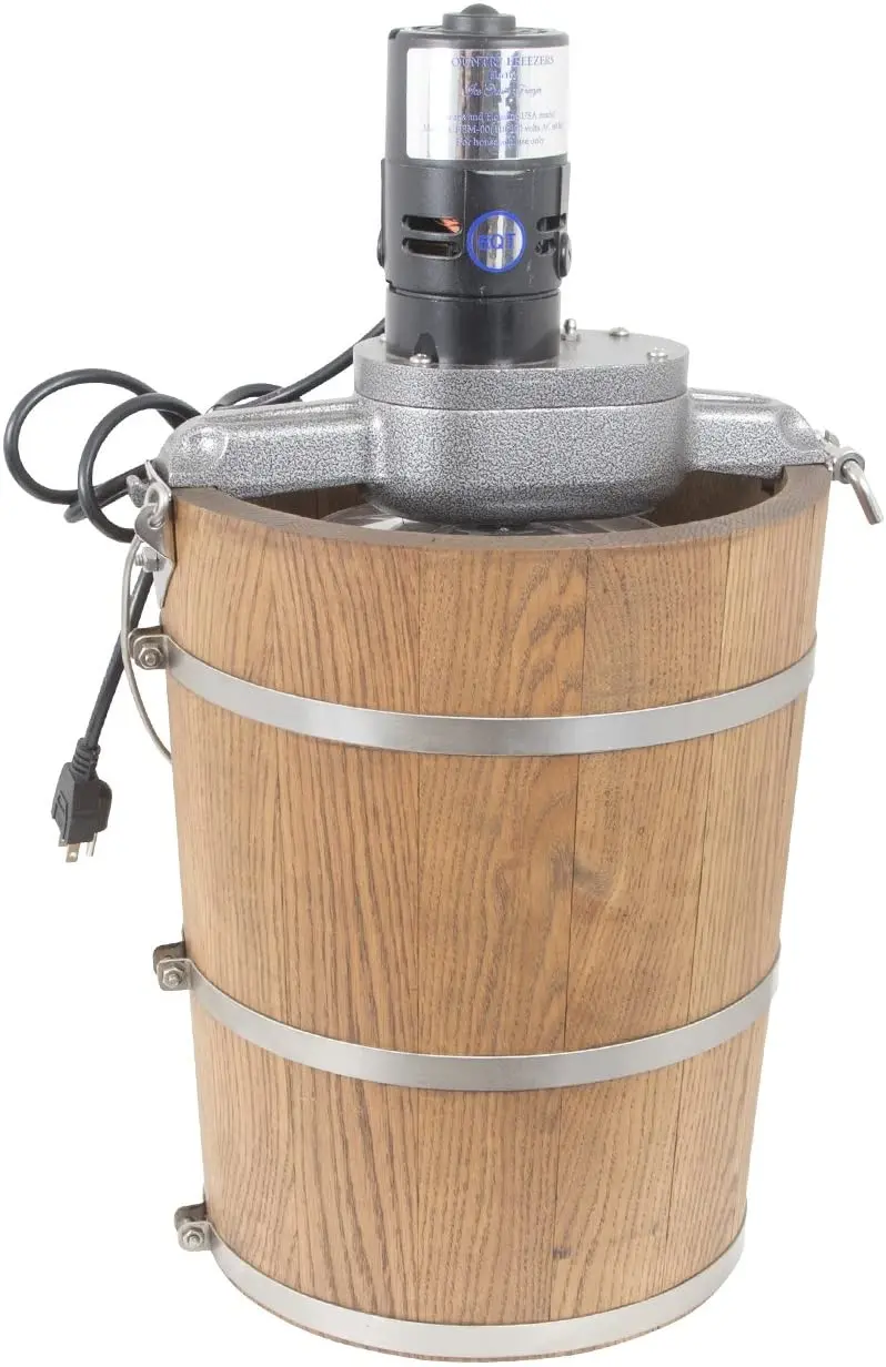6-Quart Classic Wooden-Tub Electric Ice Cream Maker - Image 2